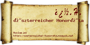 Öszterreicher Honoráta névjegykártya